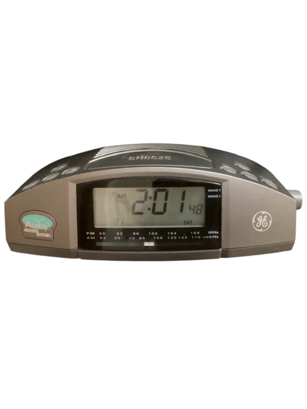 Vintage GE Digital Auto Clock AM/FM Radio/Alarm (Model: 7-4892A) (WORKS)